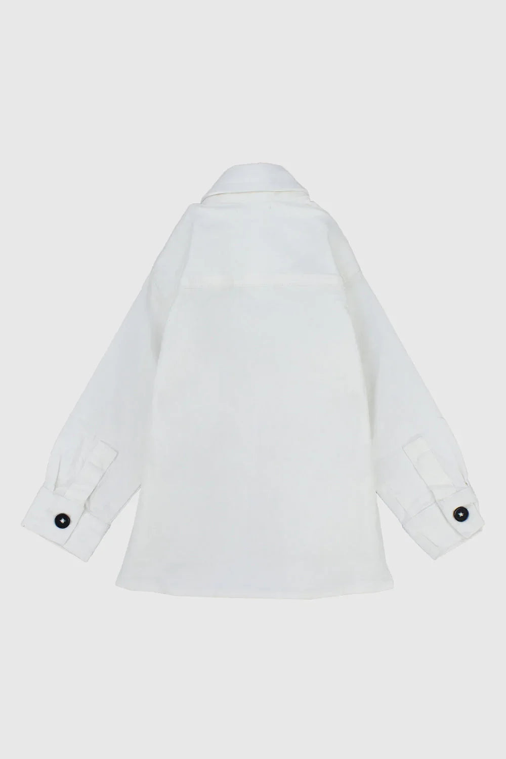 unisex white long-sleeved overshirt - playmore