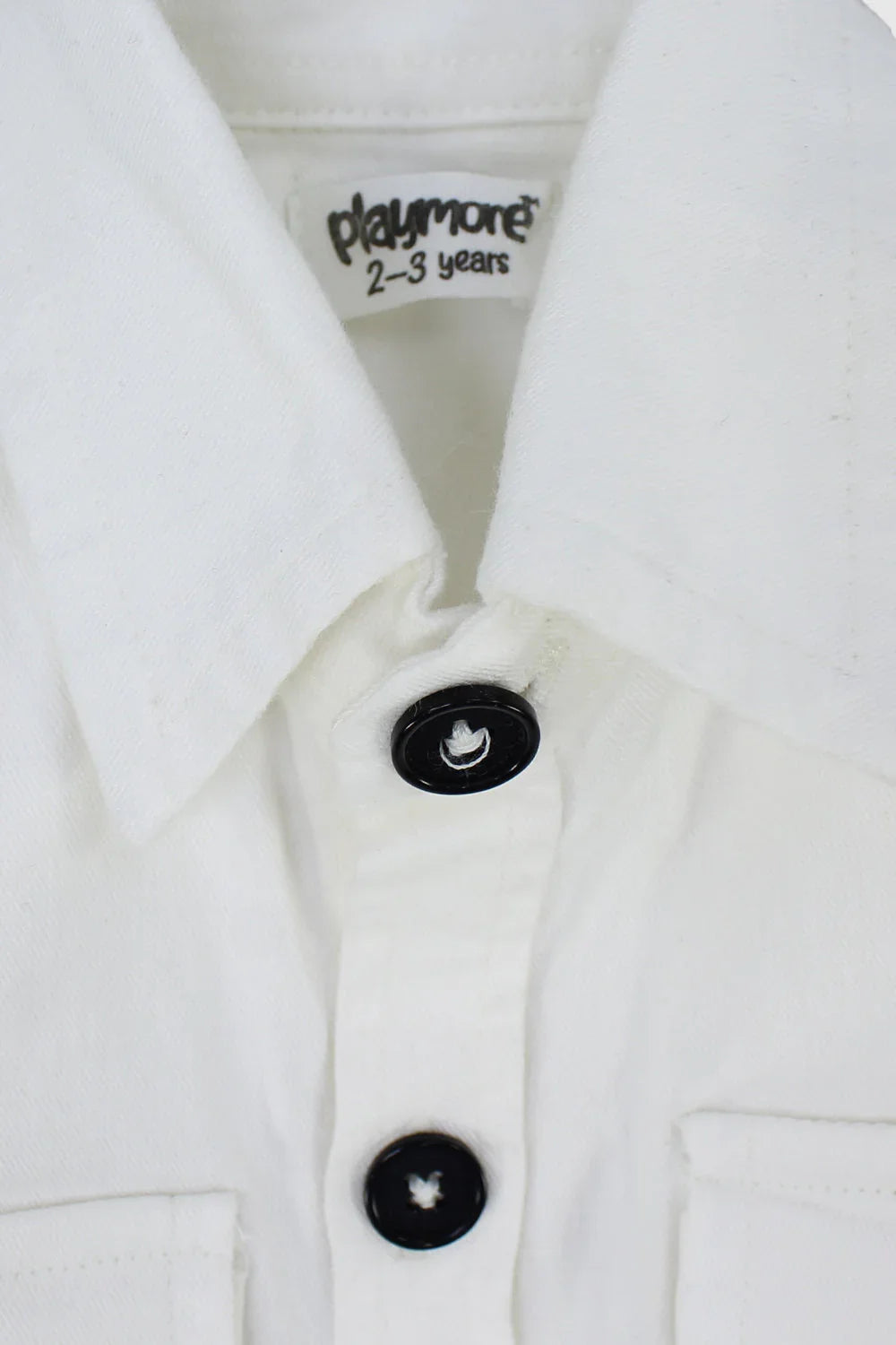 unisex white long-sleeved overshirt - playmore