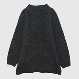 charcoal longline knit cardigan