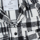 grey checkered wool over-shirt