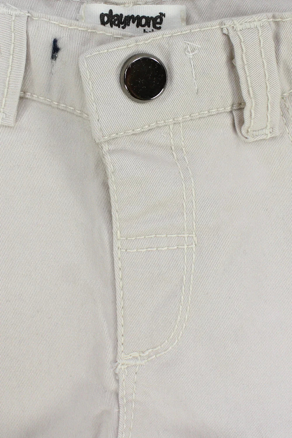 unisex beige gabardine shorts - playmore