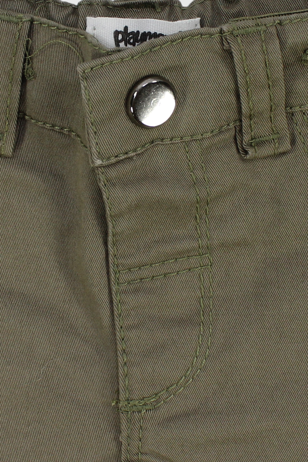 olive gabardine shorts