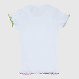 white ribbed short-sleeved t-shirt