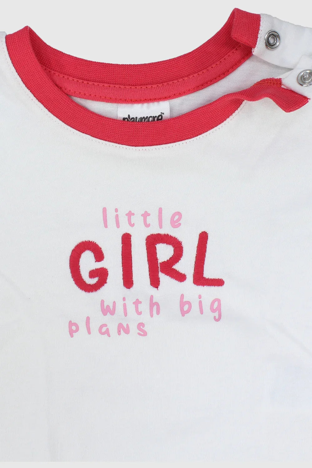 "little girl with big plans" short-sleeved t-shirt - playmore