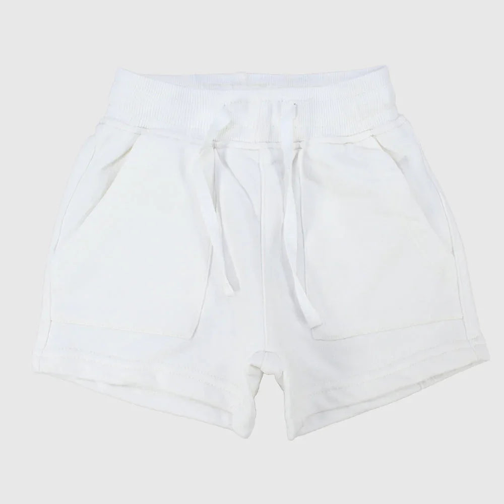 white cotton shorts - playmore