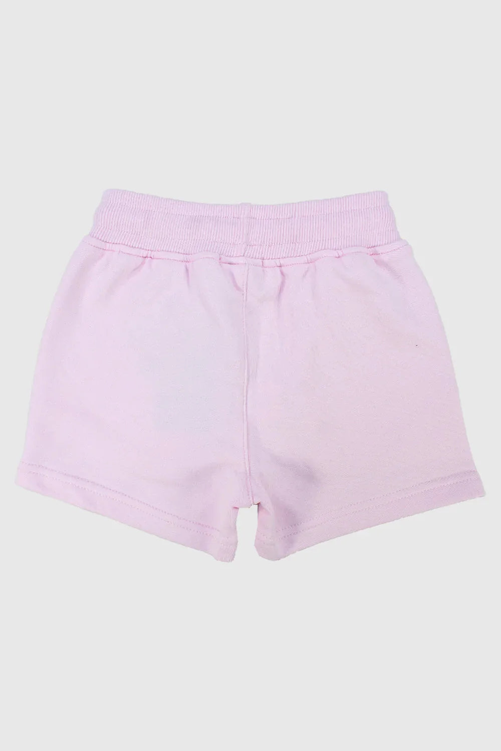 girls' pink cotton shorts - playmore
