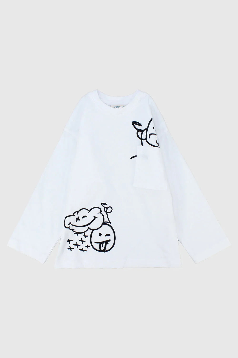 smiley cloud long-sleeved t-shirt - playmore