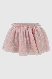 pink dotted mesh skort - playmore