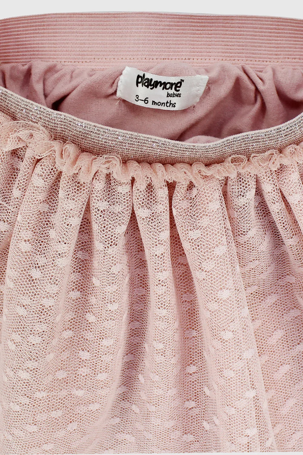 pink dotted mesh skort - playmore