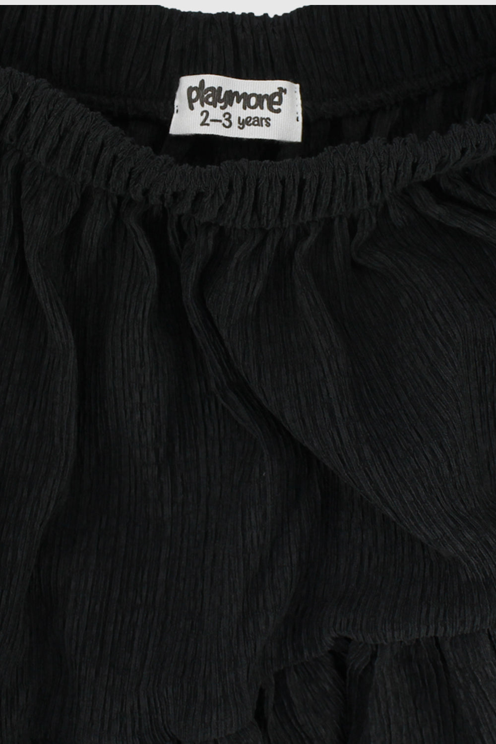 black ruffled skirt