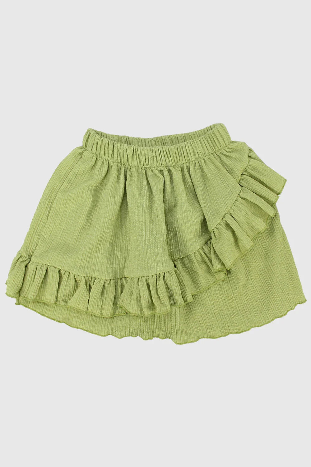 apple green ruffled skirt - playmore