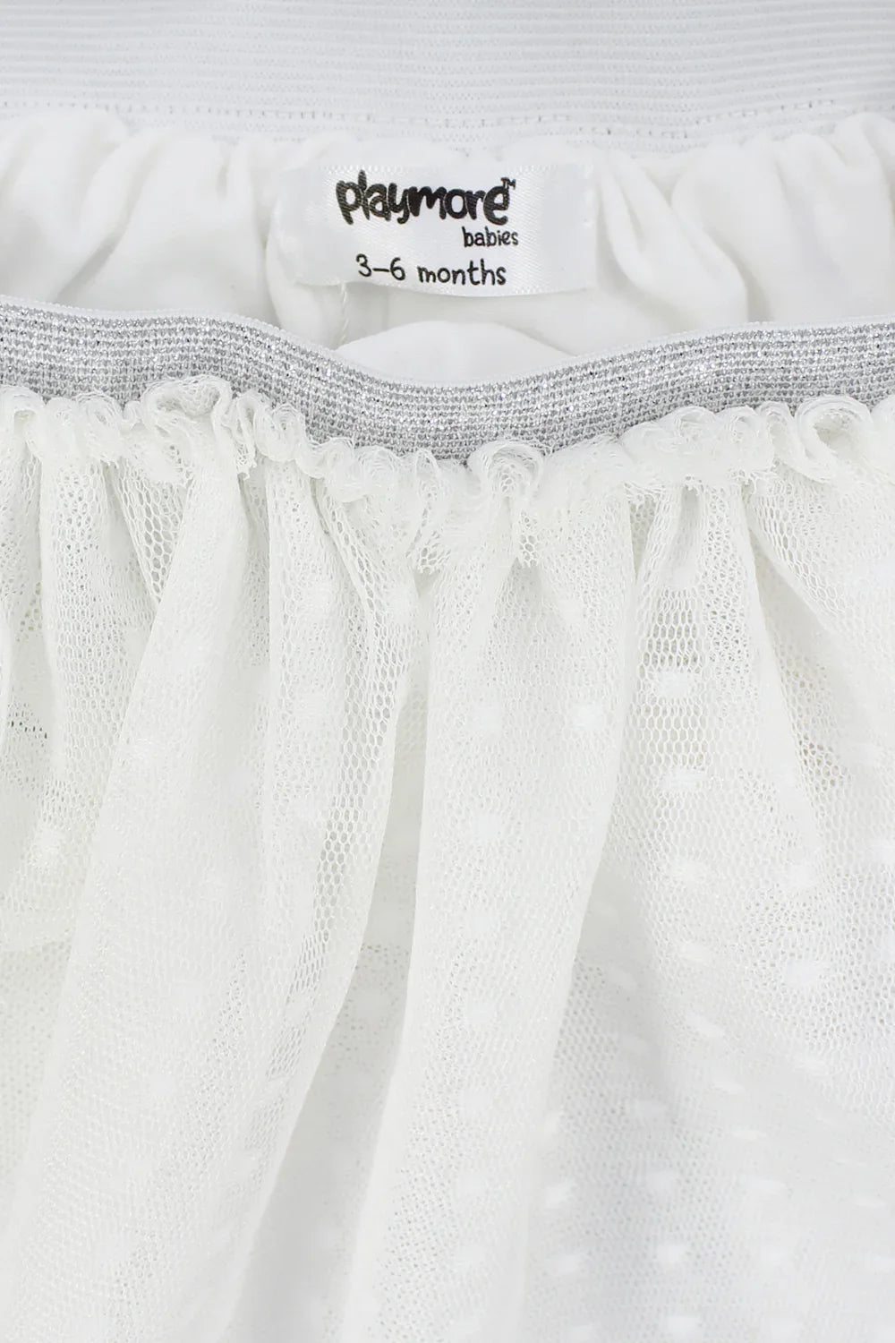 white dotted mesh skort - playmore