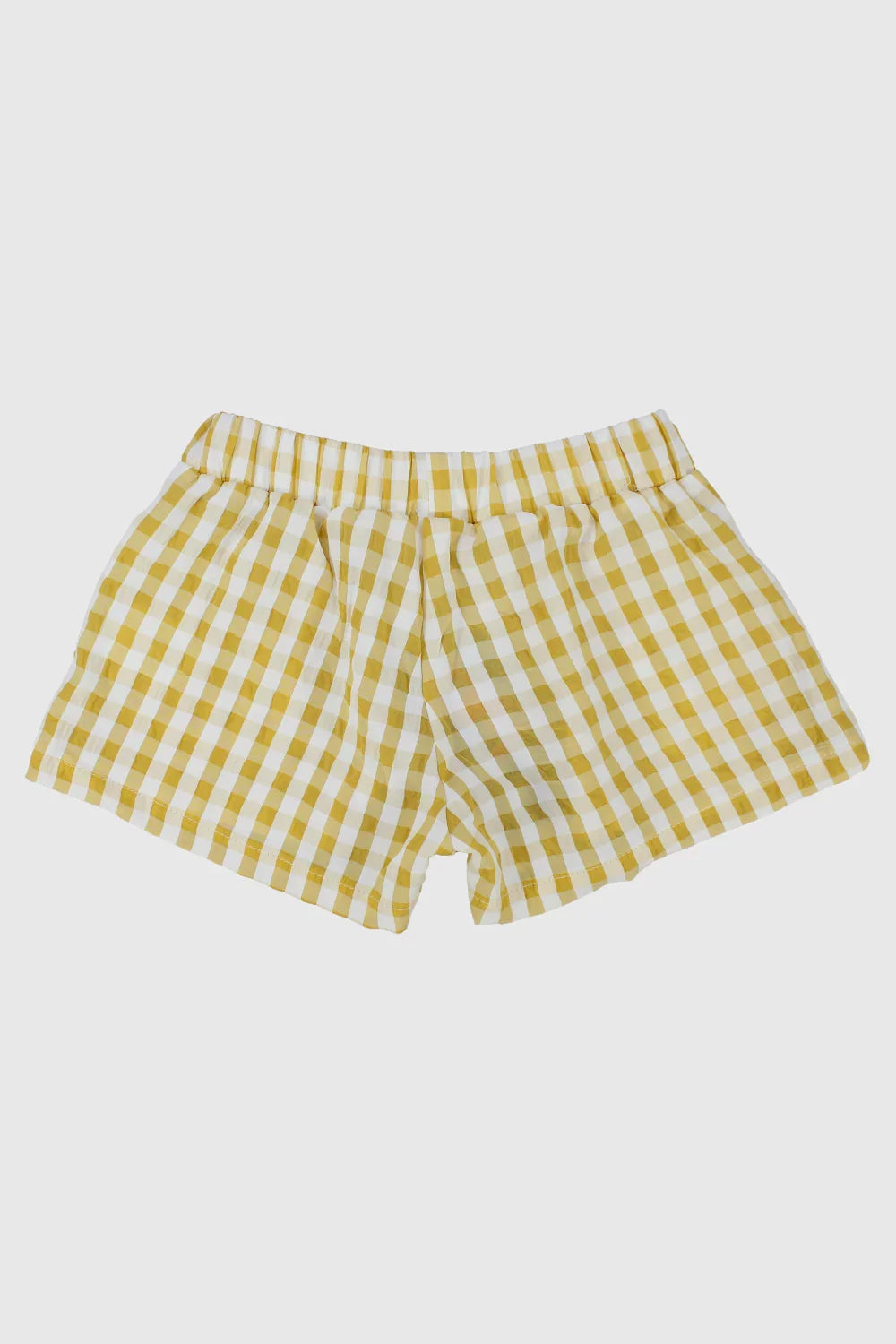 yellow checkered shorts - playmore
