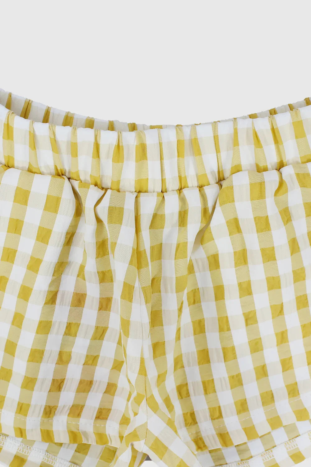 yellow checkered shorts - playmore