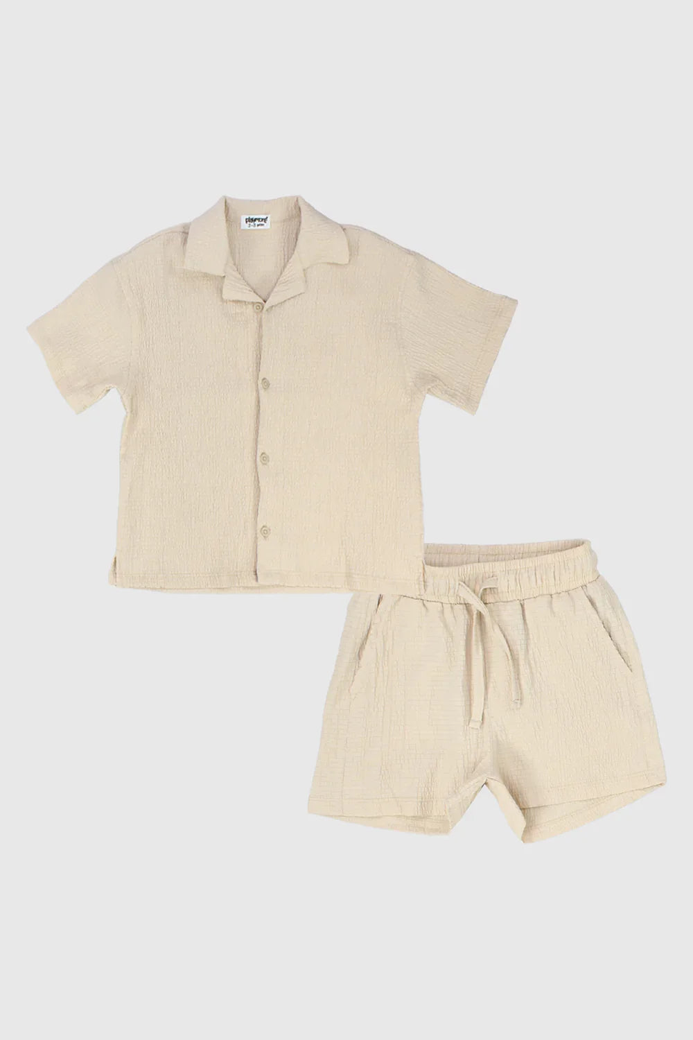 unisex beige 2-piece outfit set - playmore