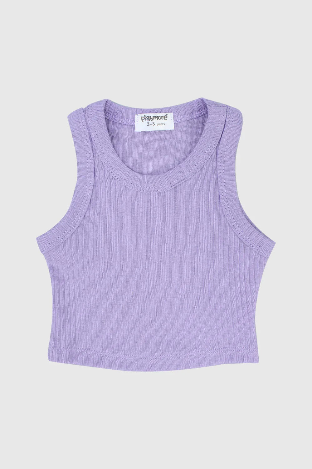 purple cropped ribbed tank top - playmore