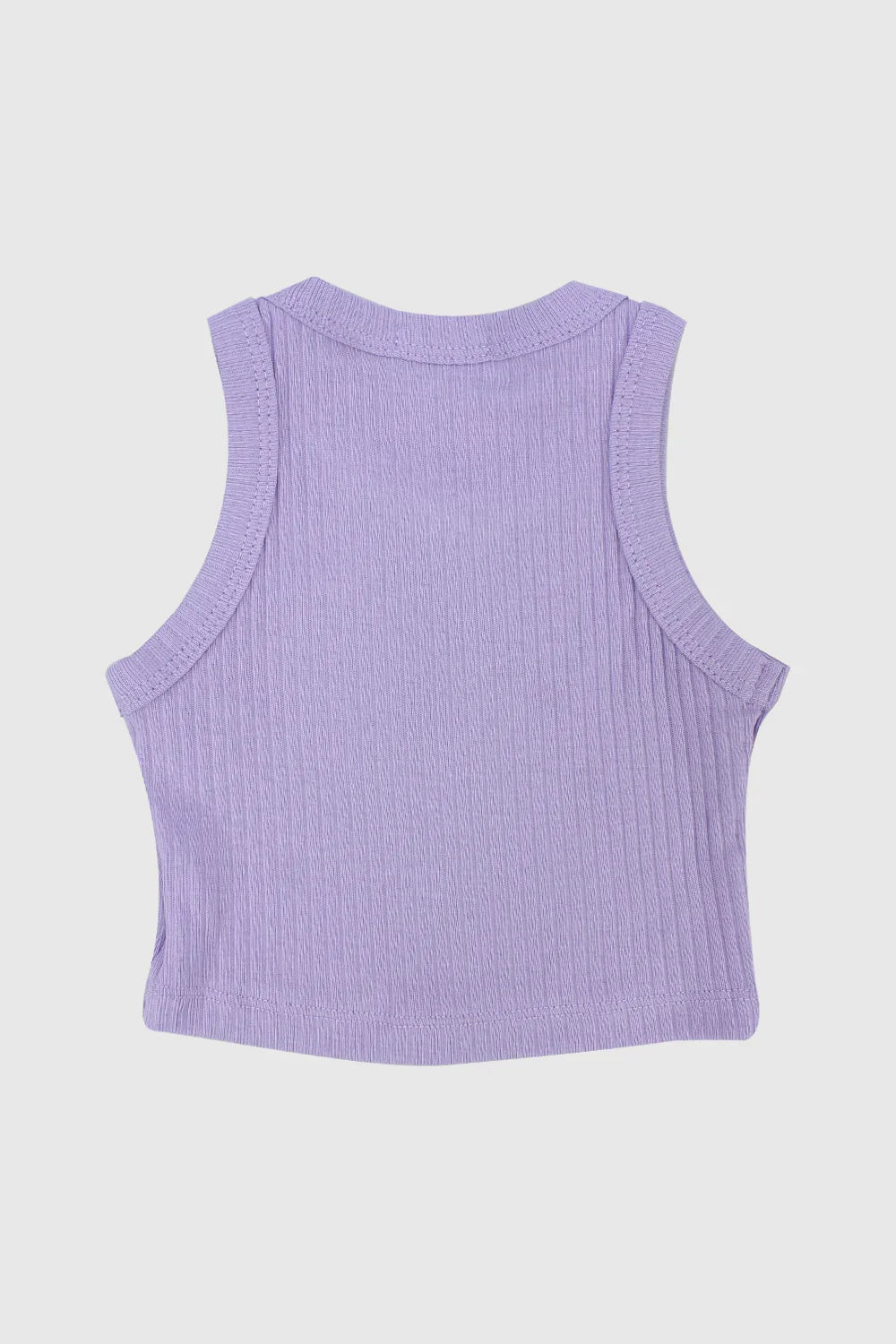 purple cropped ribbed tank top - playmore