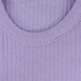 purple cropped ribbed tank top