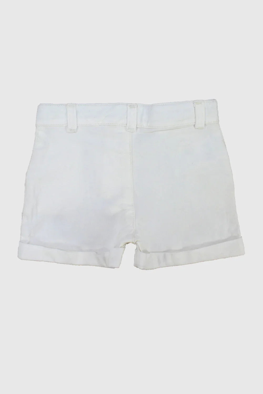 white gabardine shorts - playmore
