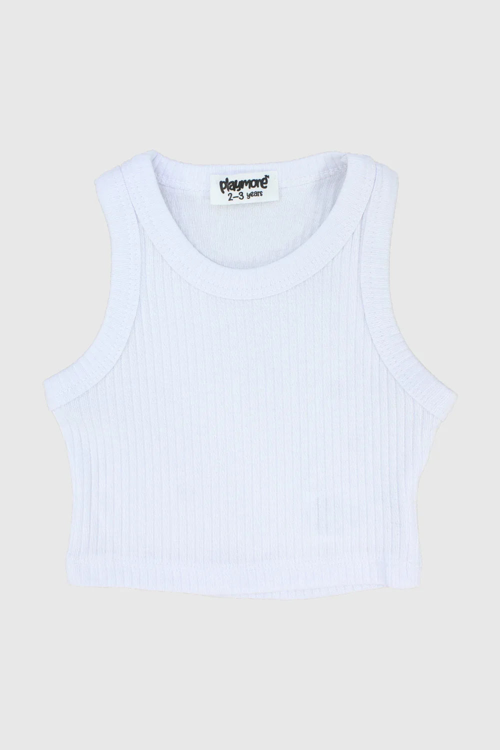 white cropped ribbed tank top - playmore