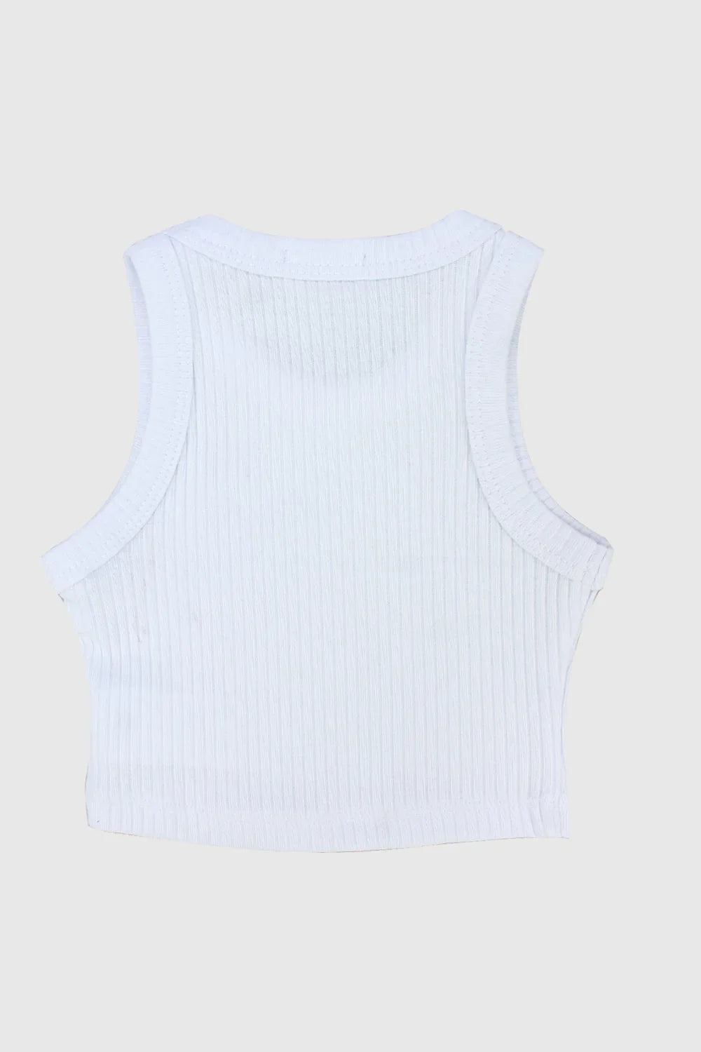 white cropped ribbed tank top - playmore
