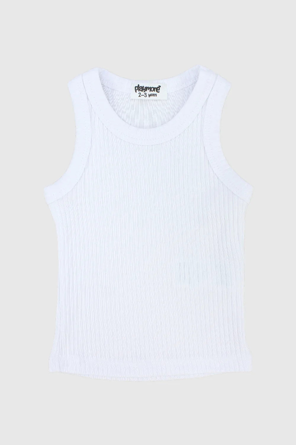 white ribbed tank top - playmore