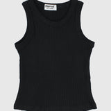 black ribbed tank top