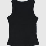 black ribbed tank top