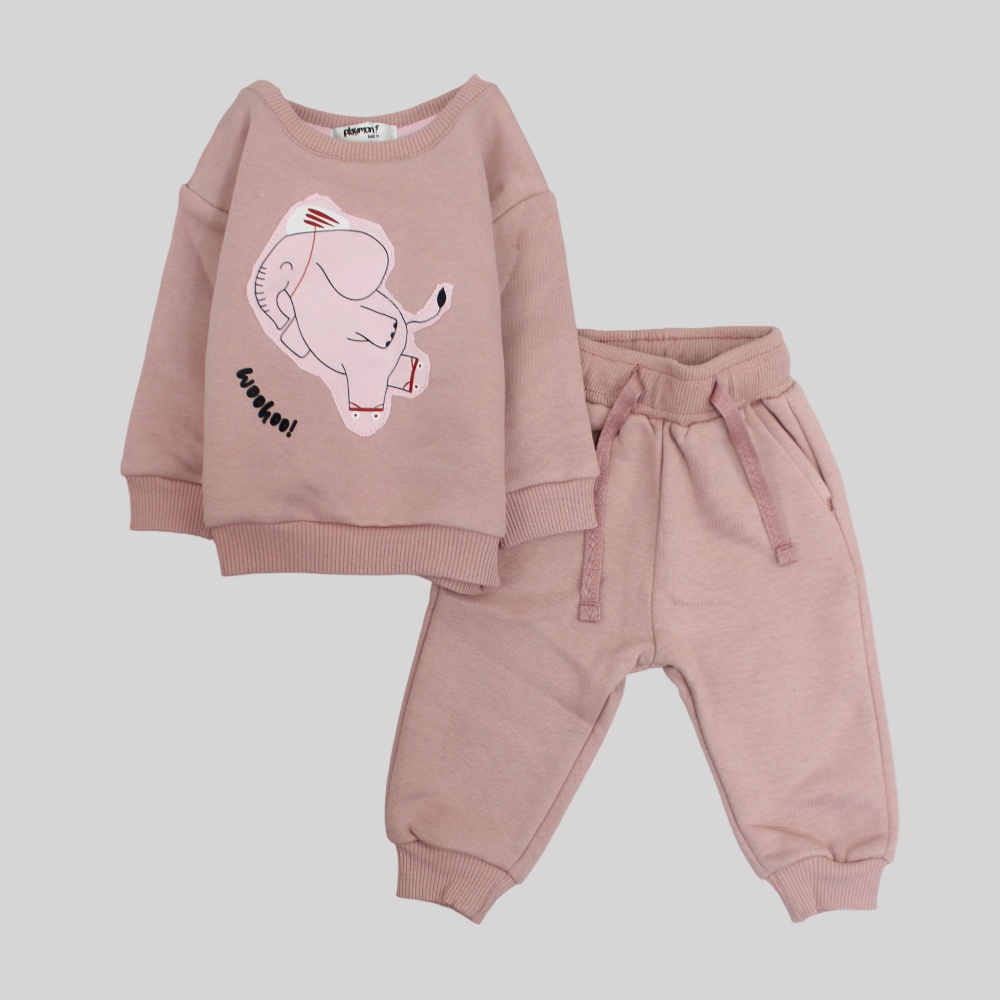 happy elephant 2-piece outfit set