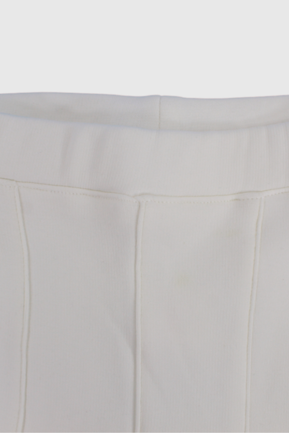 white flared leggings