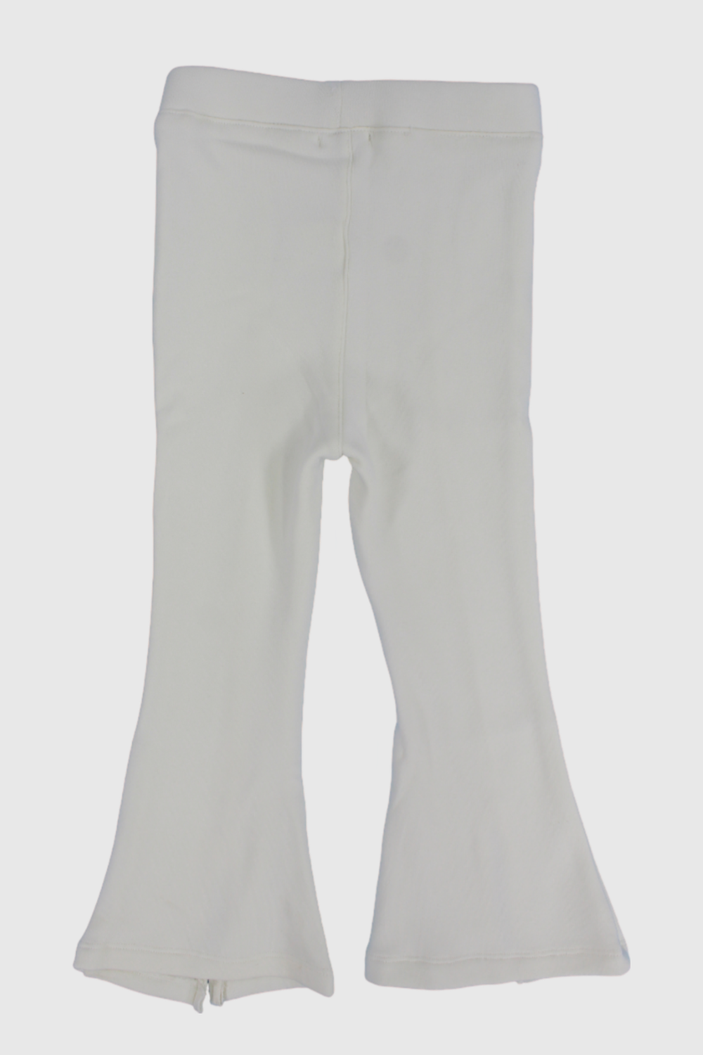 white flared leggings