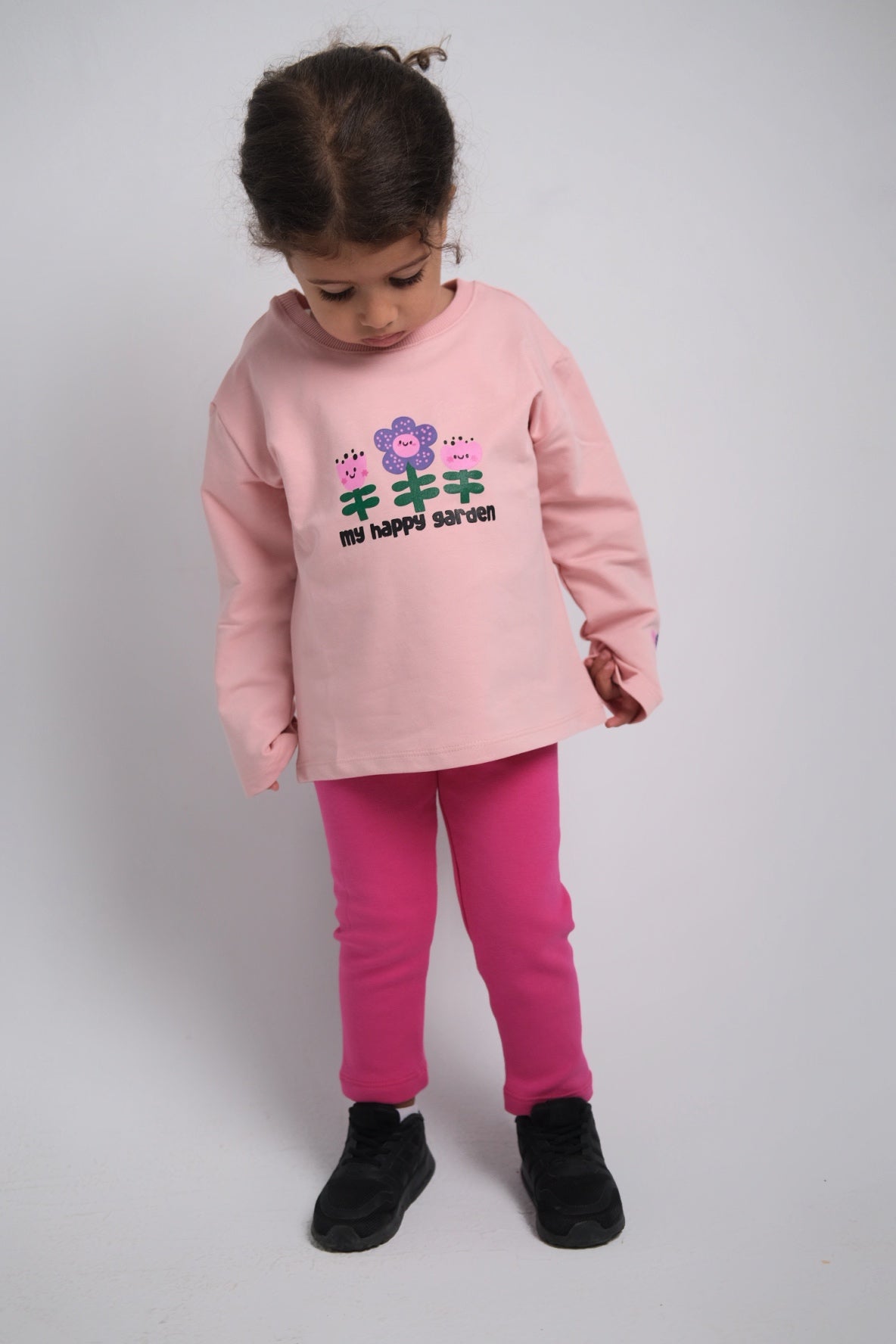 fuchsia fleeced leggings