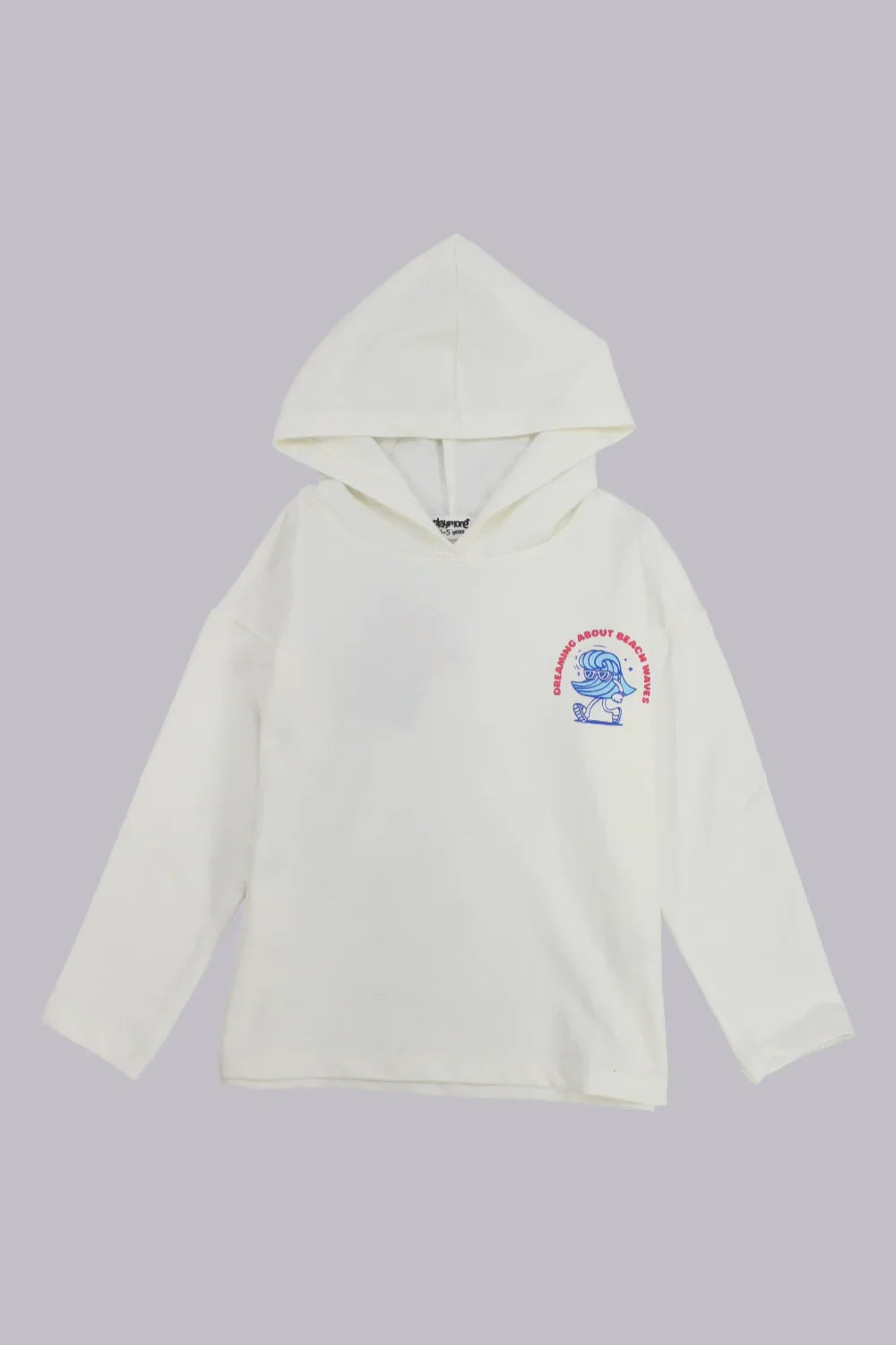 unisex beach waves long-sleeved hooded t-shirt - playmore