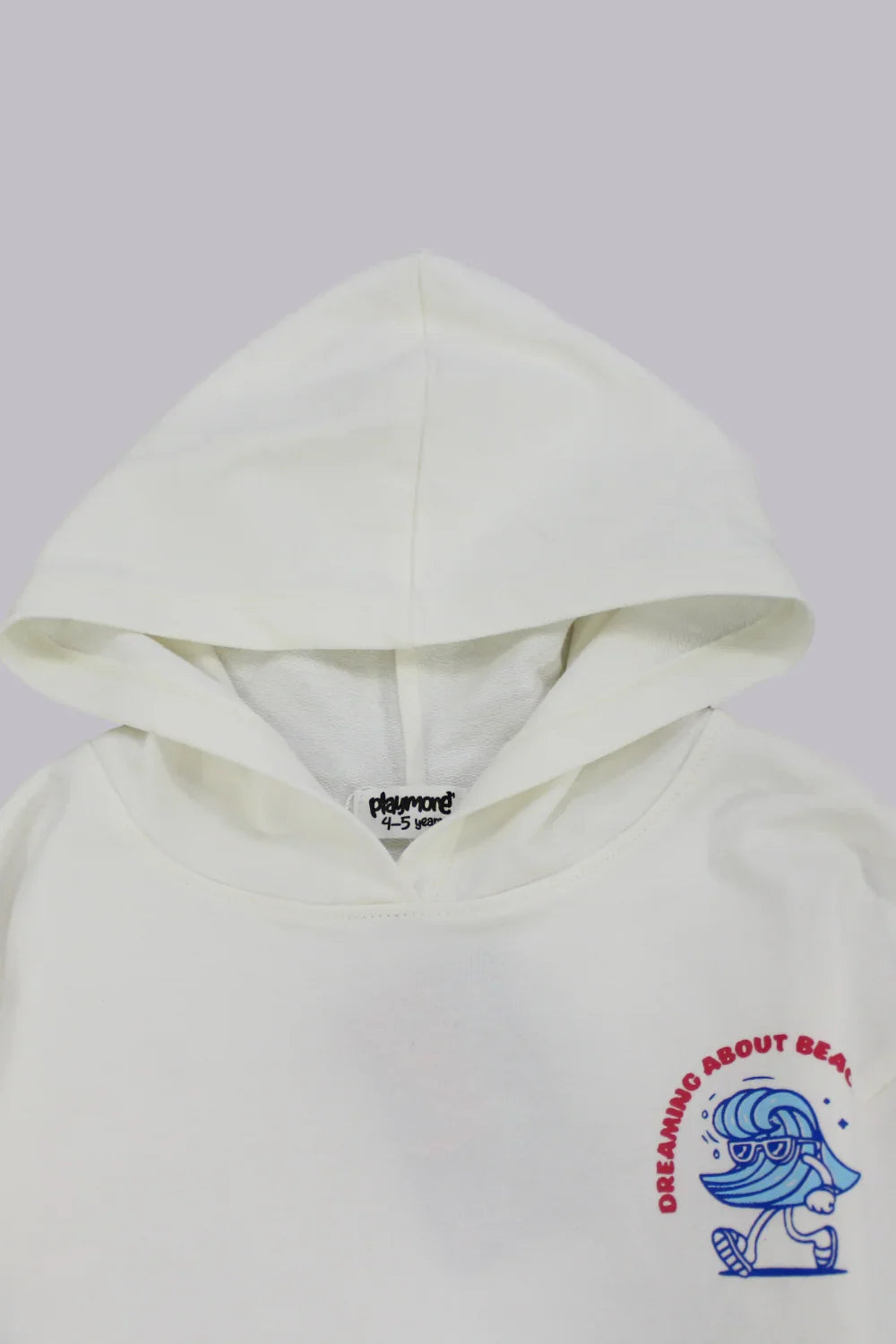 unisex beach waves long-sleeved hooded t-shirt - playmore