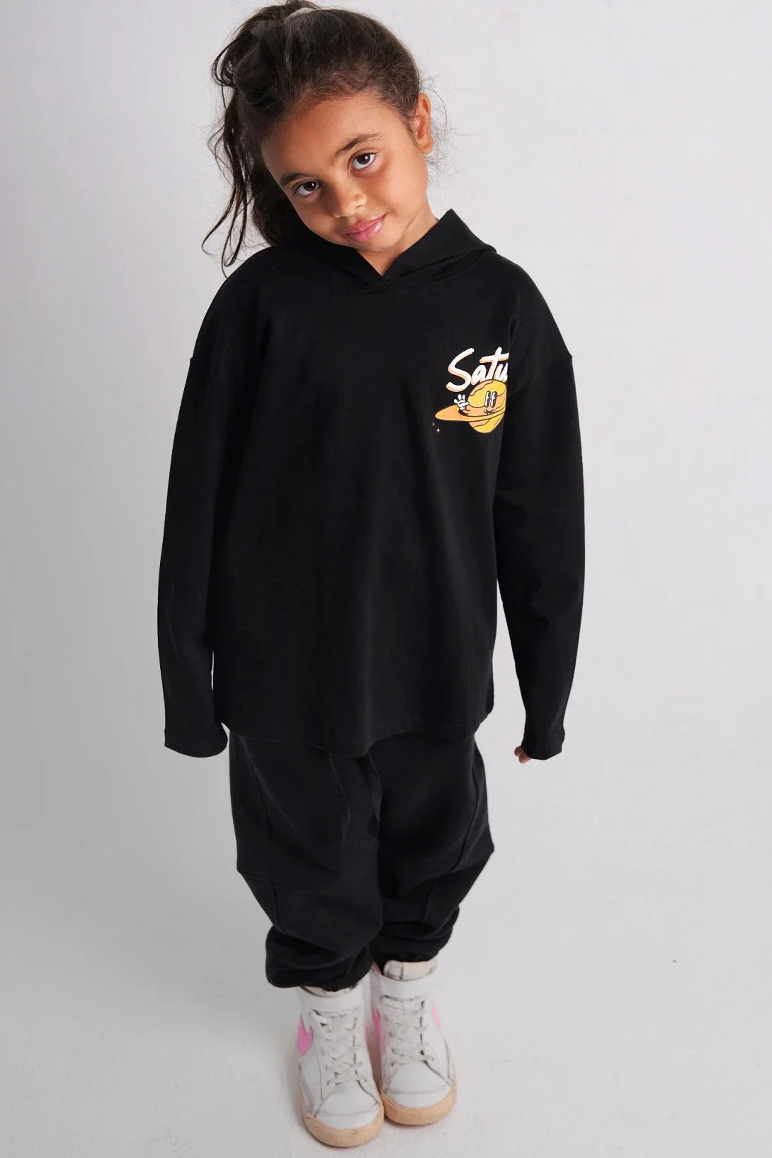unisex saturn long-sleeved hooded t-shirt - playmore