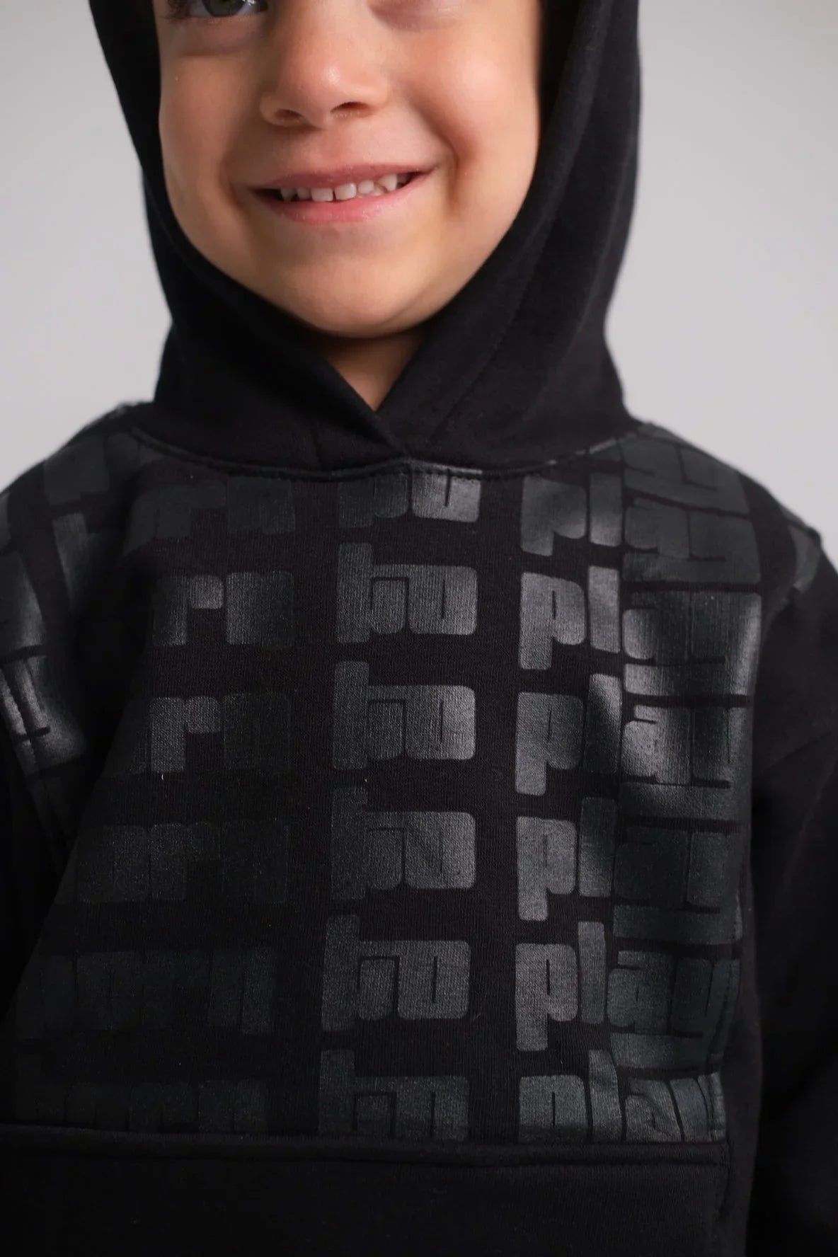 unisex "born to play" black long-sleeved hoodie - playmore