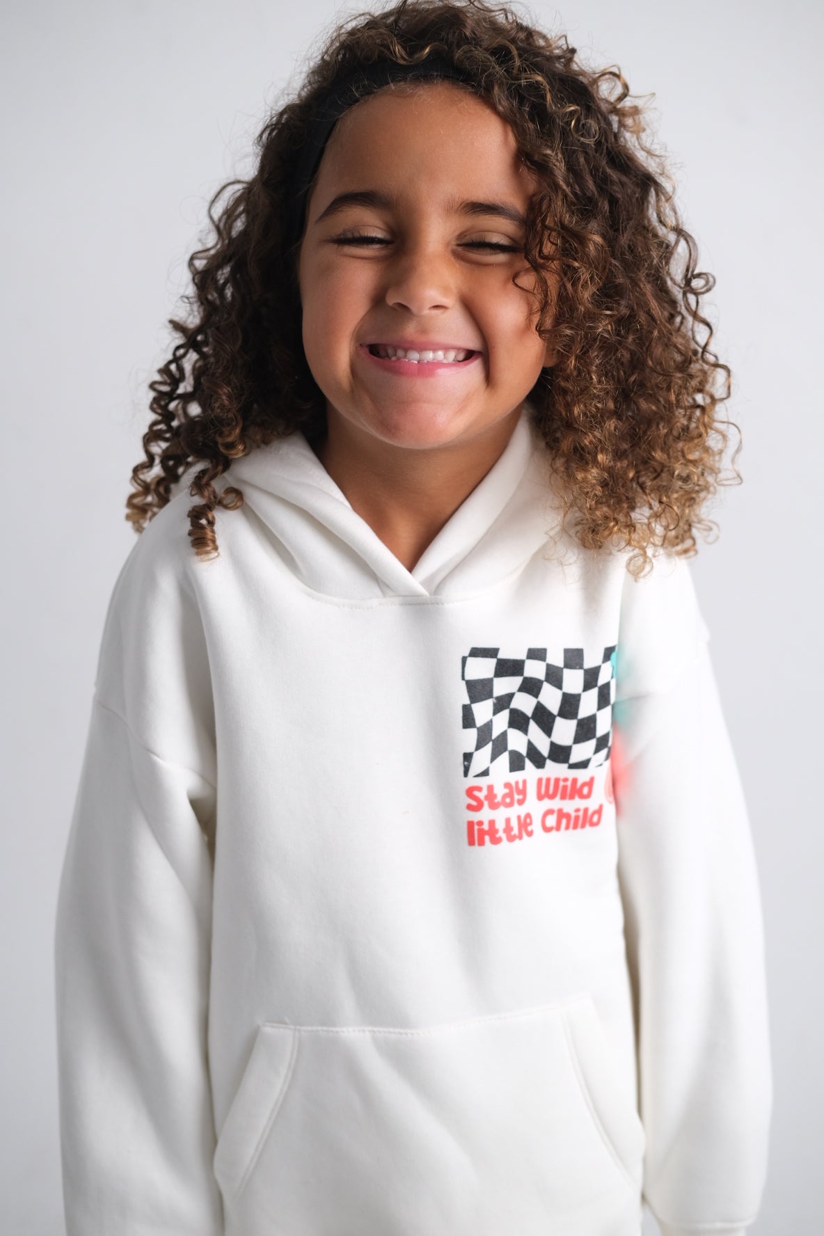 unisex "stay wild little child" long-sleeved hoodie