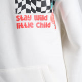 unisex "stay wild little child" long-sleeved hoodie