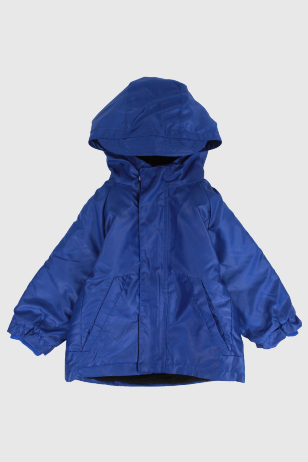 unisex blue fur lined raincoat