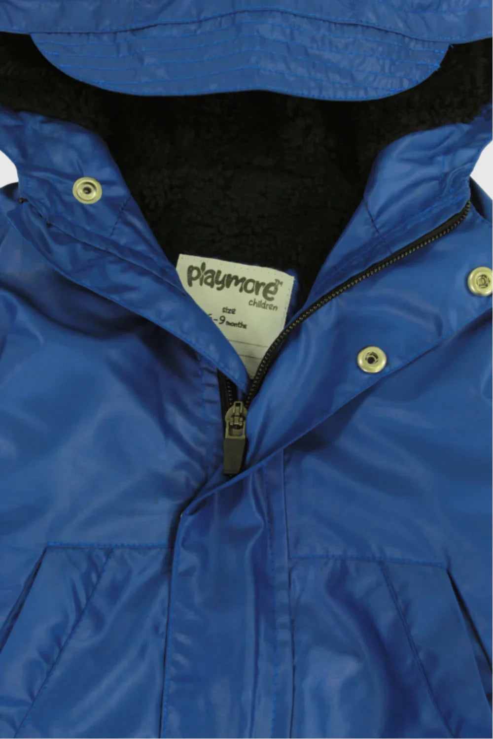 unisex blue fur lined raincoat - playmore