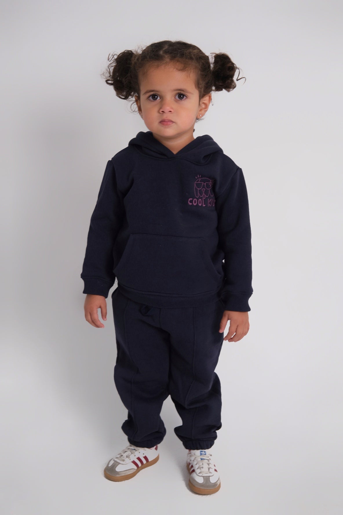 unisex "cool kid" navy 2-piece hooded outfit set