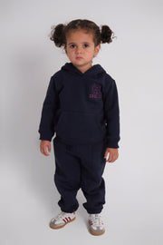 unisex "cool kid" navy 2-piece hooded outfit set