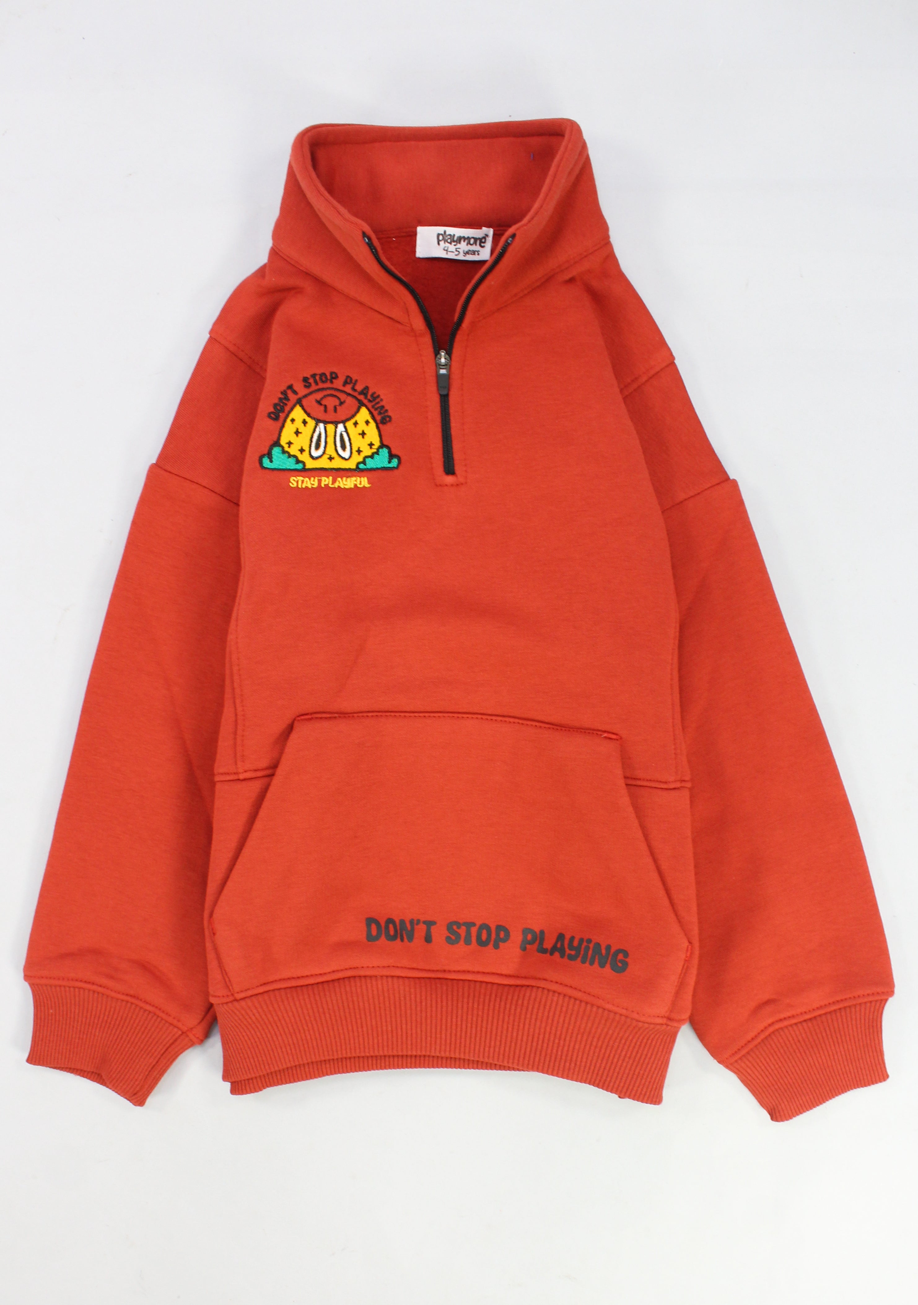 unisex brick "don't stop playing" long-sleeved sweatshirt