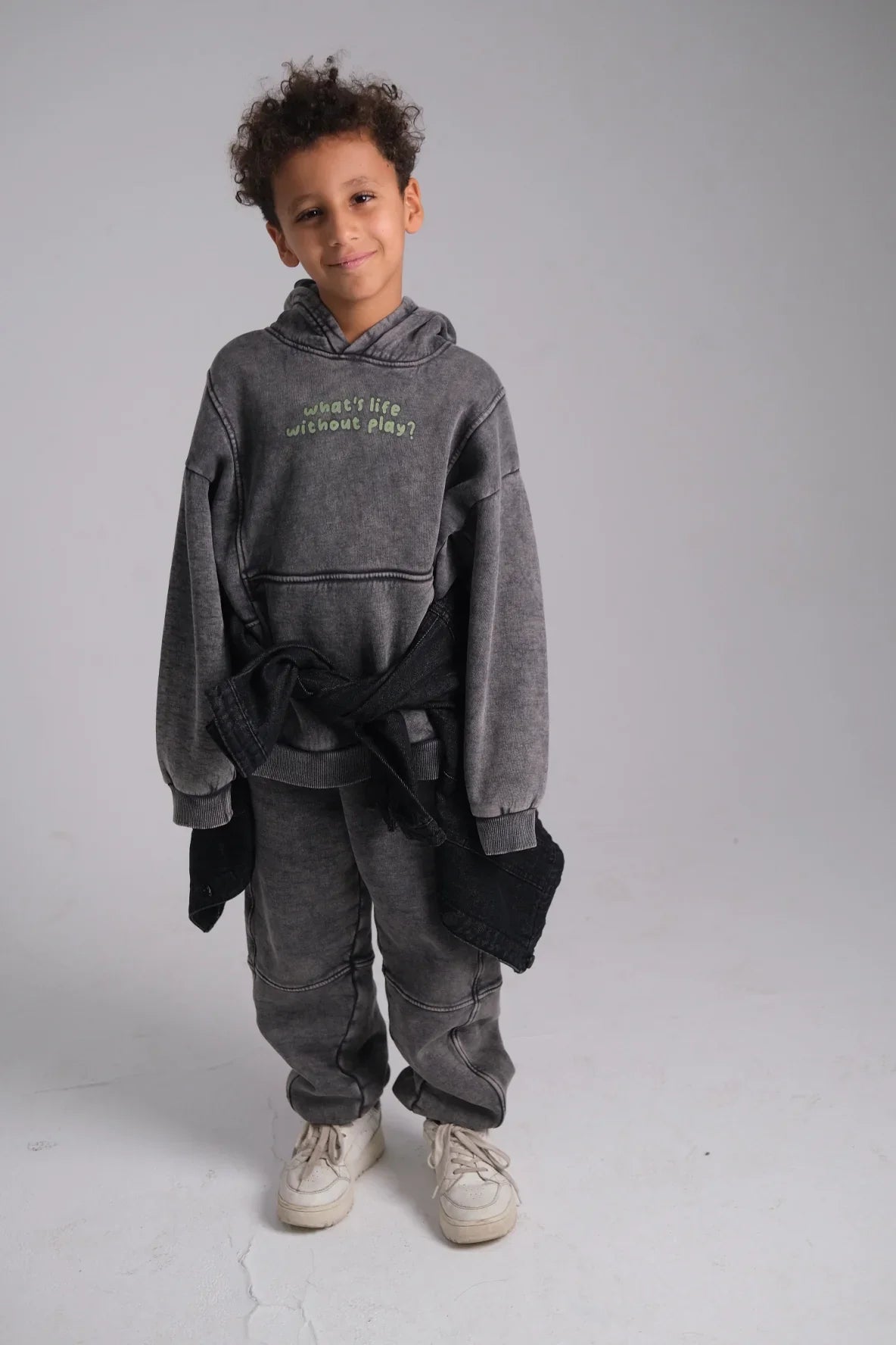 unisex grey washed sweatpants - playmore