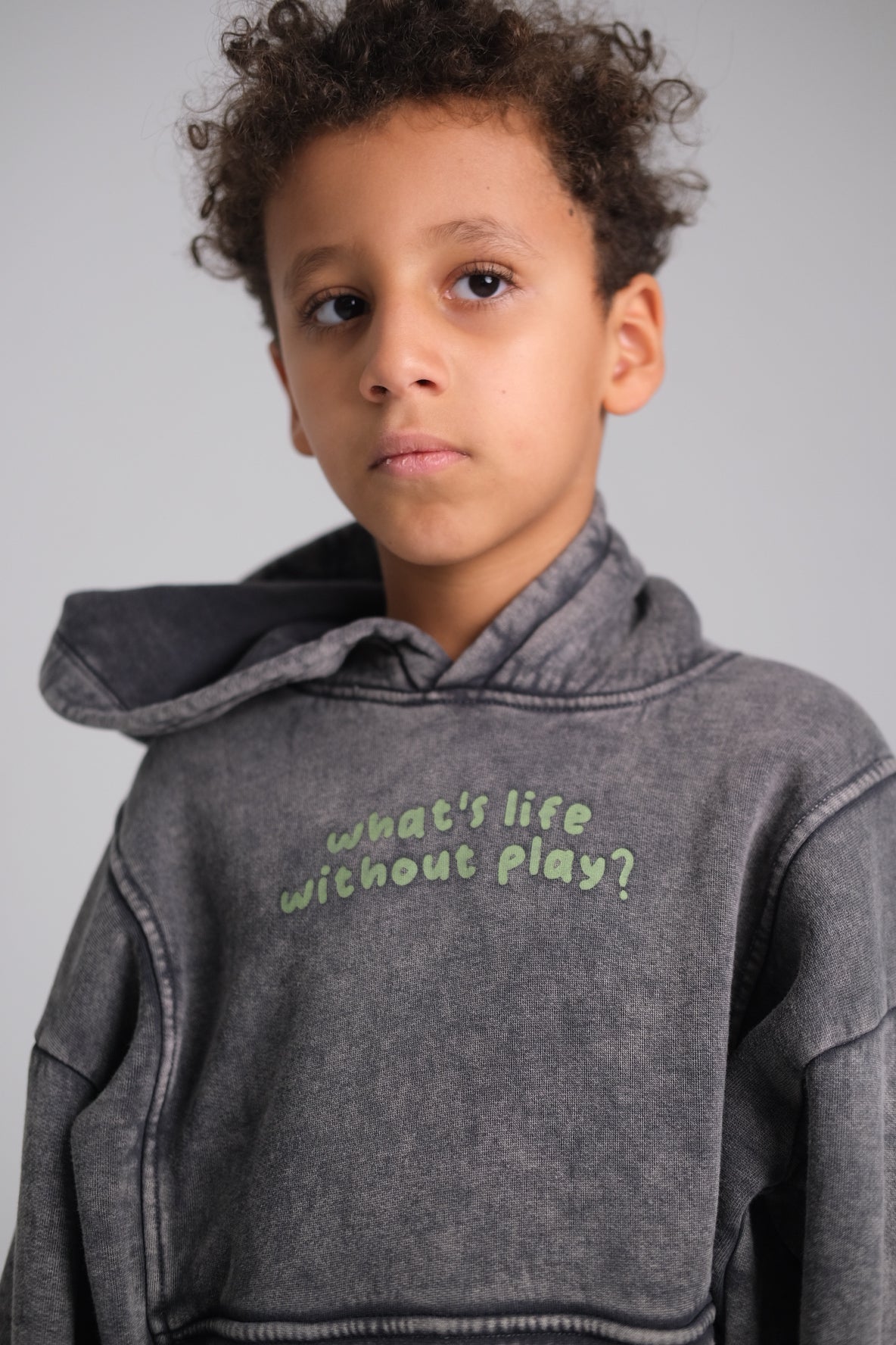 unisex washed "what's life without play?" hoodie