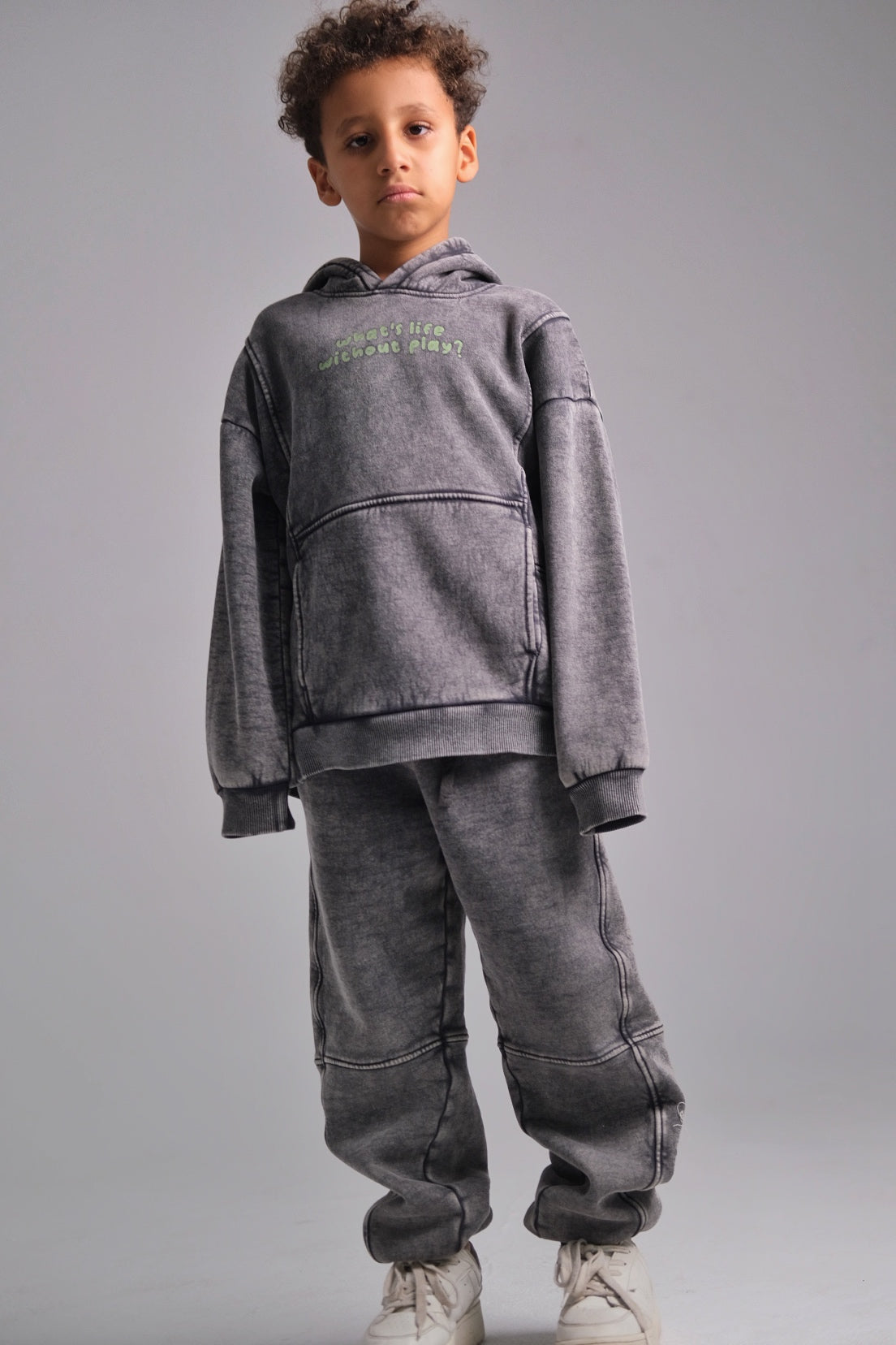 unisex grey washed sweatpants