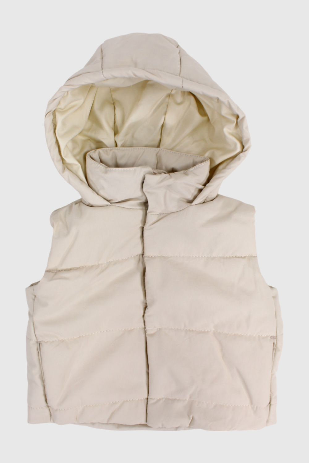 unisex beige puffer vest