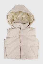 unisex beige puffer vest - playmore