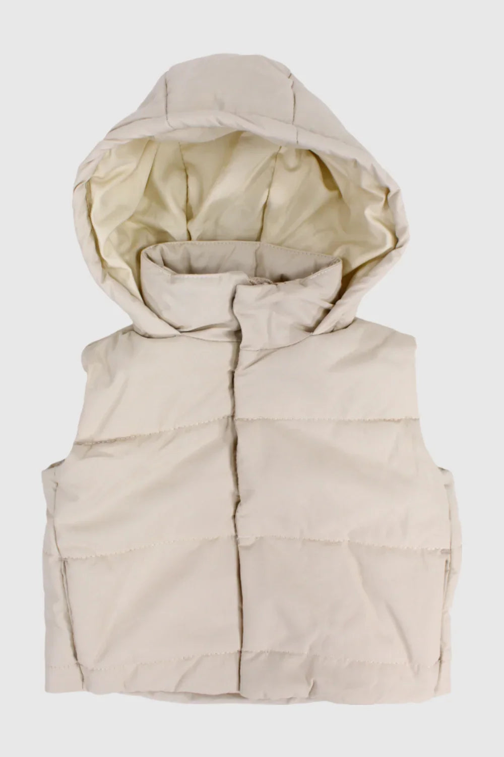 unisex beige puffer vest - playmore