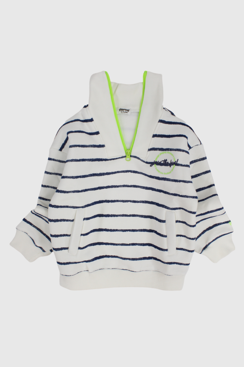 unisex striped long-sleeved youth sweatshirt